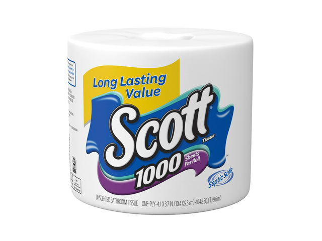 Scott Bathroom Tissue, Unscented, One-Ply, Mega Rolls - 12 rolls