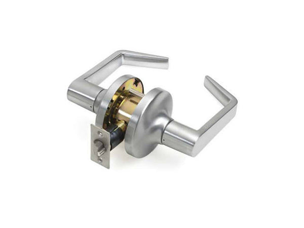Tell CL100013 Cylindrical Commercial Grade 2 Passage Lever, BR Chrome, LC2475-CT