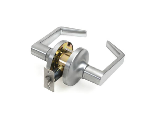 Tell CL100016 Cylindrical Commercial Grade 2 Privacy Lever, BR Chrome, LC2476-CT