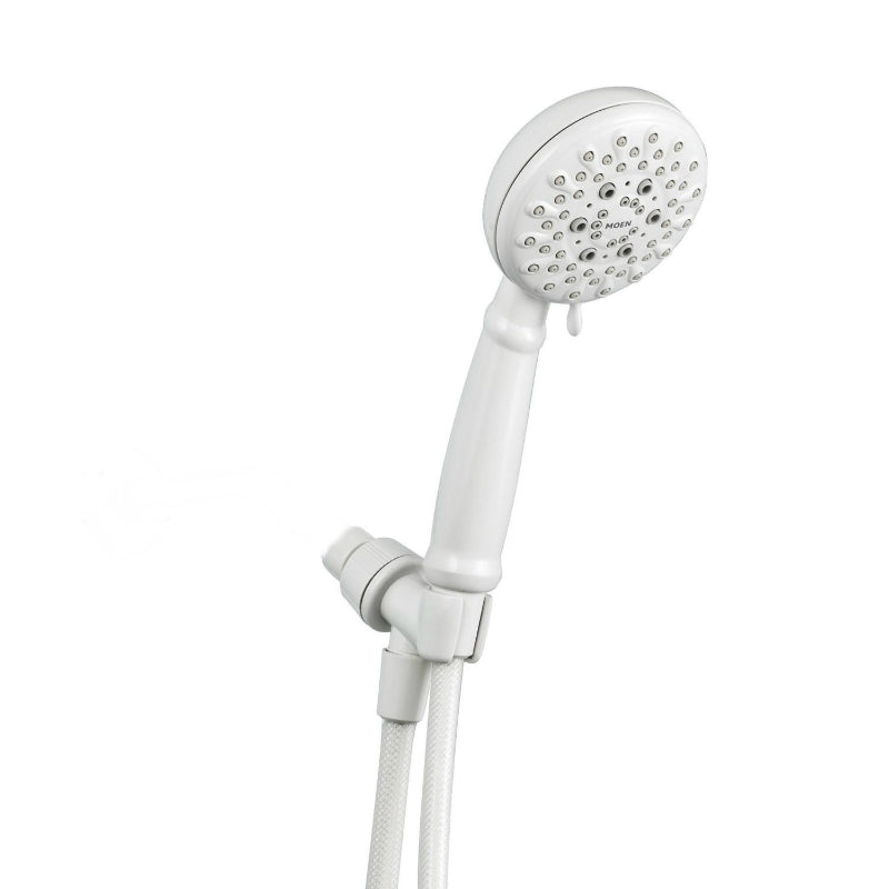 Moen® 23046W Banbury® Five-Function Handheld Shower Head, White, 4" Diameter