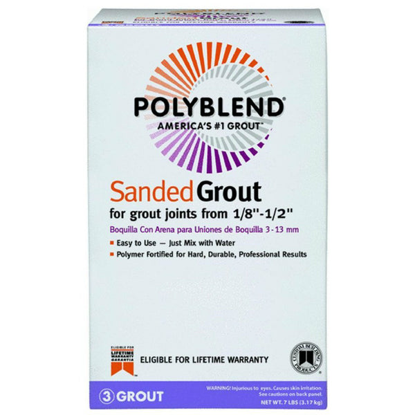 Polyblend® PBG1567-4 Sanded Grout for Joints From 1/8"-1/2", #156 Fawn, 7 Lbs
