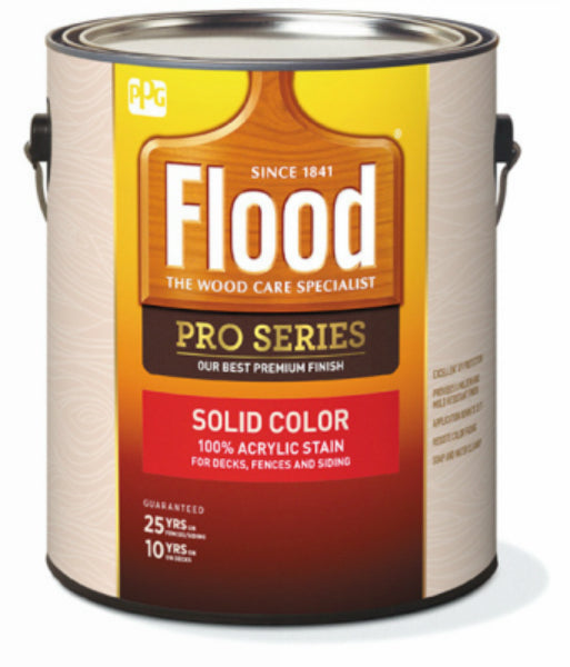 Flood FLD820-01 Pro Series Solid Color Stain, White/Pastel Base, 1-Gallon