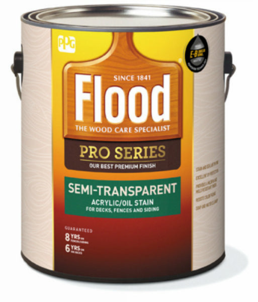 Flood FLD812-01 Pro Series Semi-Transparent Acrylic/Oil Stain, 1-Gallon