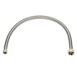 Homewerks® 7223-12-38-3 Braided Stainless-Steel Faucet Connector, 3/8"x1/2"x12"