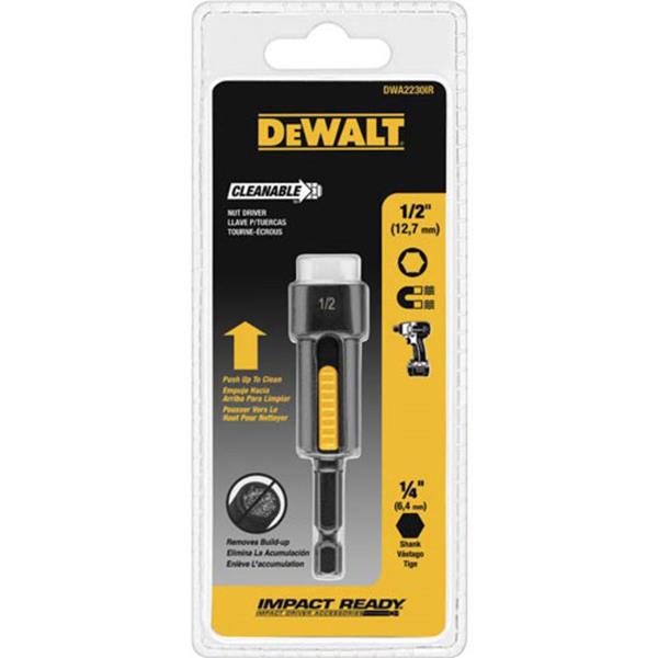 DeWalt® DWA2230IR Impact Ready® Cleanable Nut Driver, 1/2"