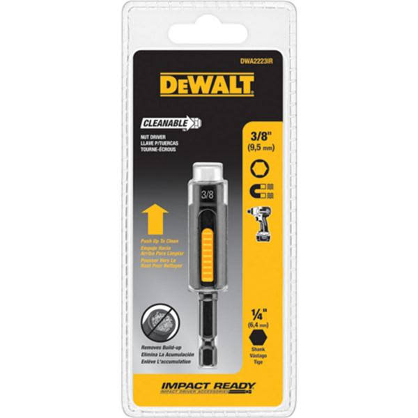 DeWalt® DWA2223IR Impact Ready® Cleanable Nut Driver, 3/8"