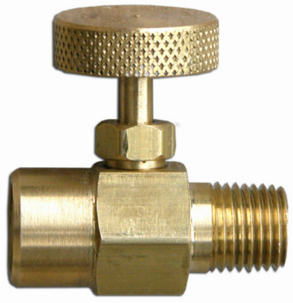 Flame Engineering V-334 All Brass Adjusting Needle Valve, 1/4" MPT x 1/4" FPT