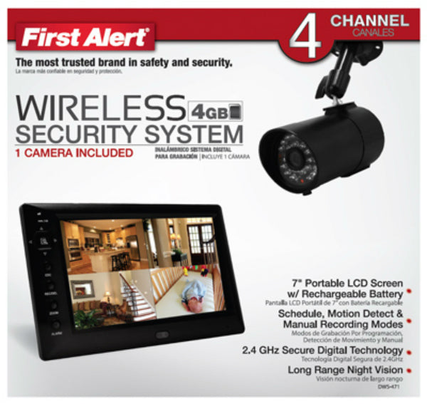 First Alert® DWS-471 Digital Wireless Recording System with 7" LCD & Camera