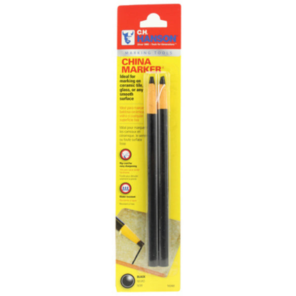 C. H. Hanson® 10260 China Marker Pencil, Black, 2-Pack