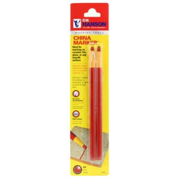 C. H. Hanson® 10261 China Marker Pencil, Red, 2-Pack