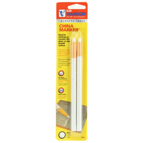 C. H. Hanson® 10262 China Marker Pencil, White, 2-Pack