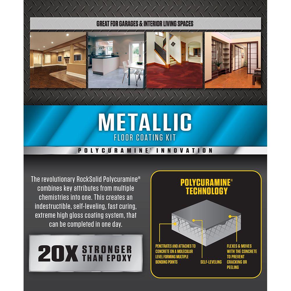 Rust-Oleum® 286895 RockSolid® Metallic Floor Coating Kit, Earth Brown, 70 Oz