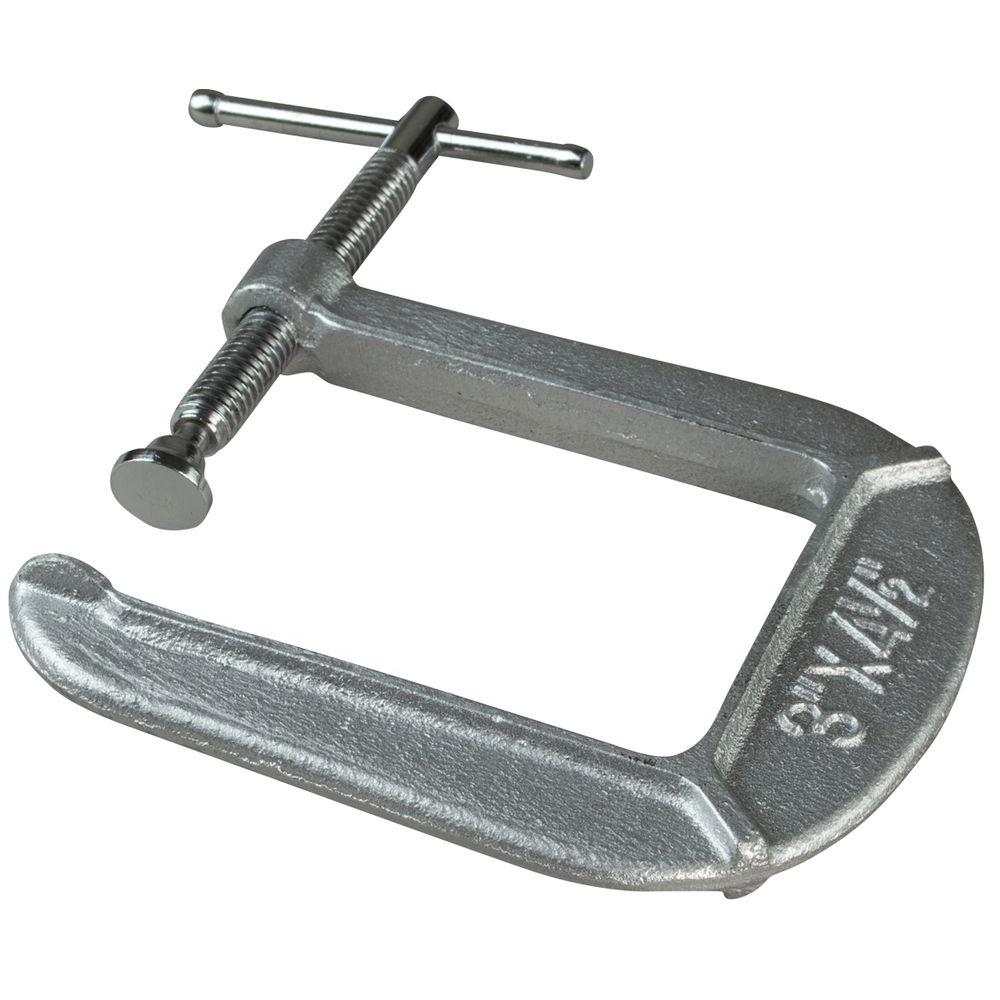 Bessey CM34DR CM Series Light-Duty Drop Forged C-Clamp, 3" x 4-1/2"