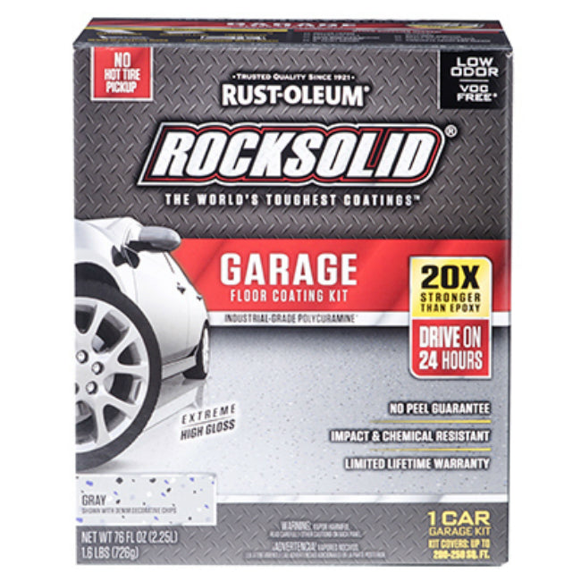 Rust-Oleum® 60003 RockSolid® Polycuramine® Garage Floor Coating Kit, 76 Oz, Gray