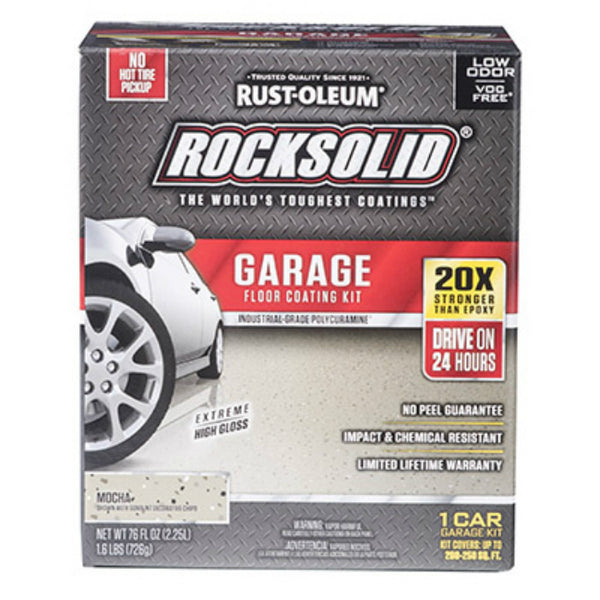 Rust-Oleum® 60009 RockSolid® Polycuramine® Garage Floor Coating Kit, 76 Oz, Mocha