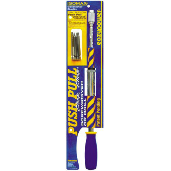 EazyPower® 81964 Push Pull Click Click™ Screwdriver/Drill Kit, 12" - 17"