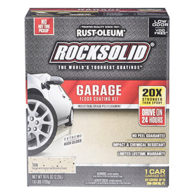 Rust-Oleum® 60007 RockSolid® Polycuramine® Garage Floor Coating Kit, 76 Oz, Tan