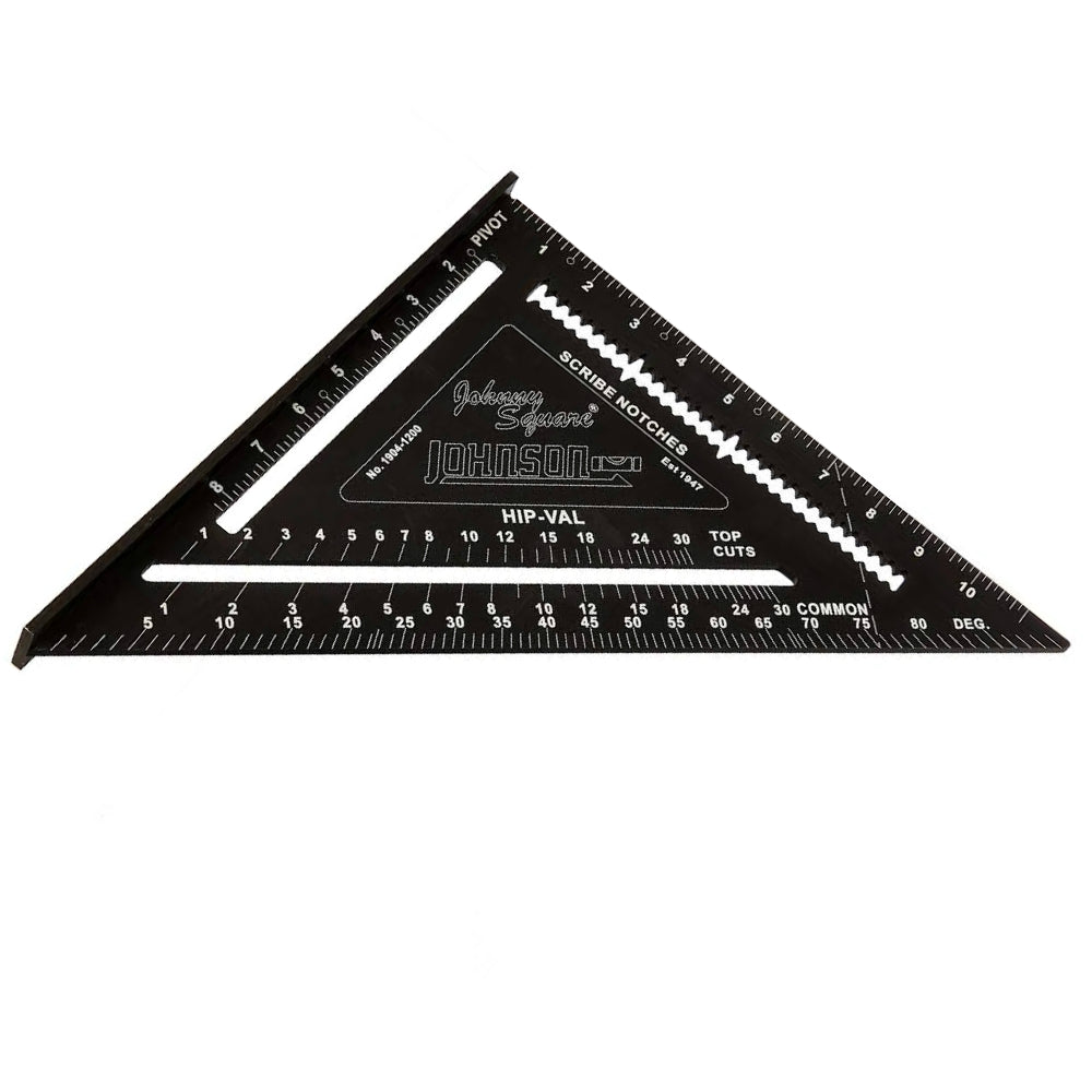 Johnson Level 1904-1200 Johnny Square® Easy-Read™ Aluminum Rafter Square, 12"
