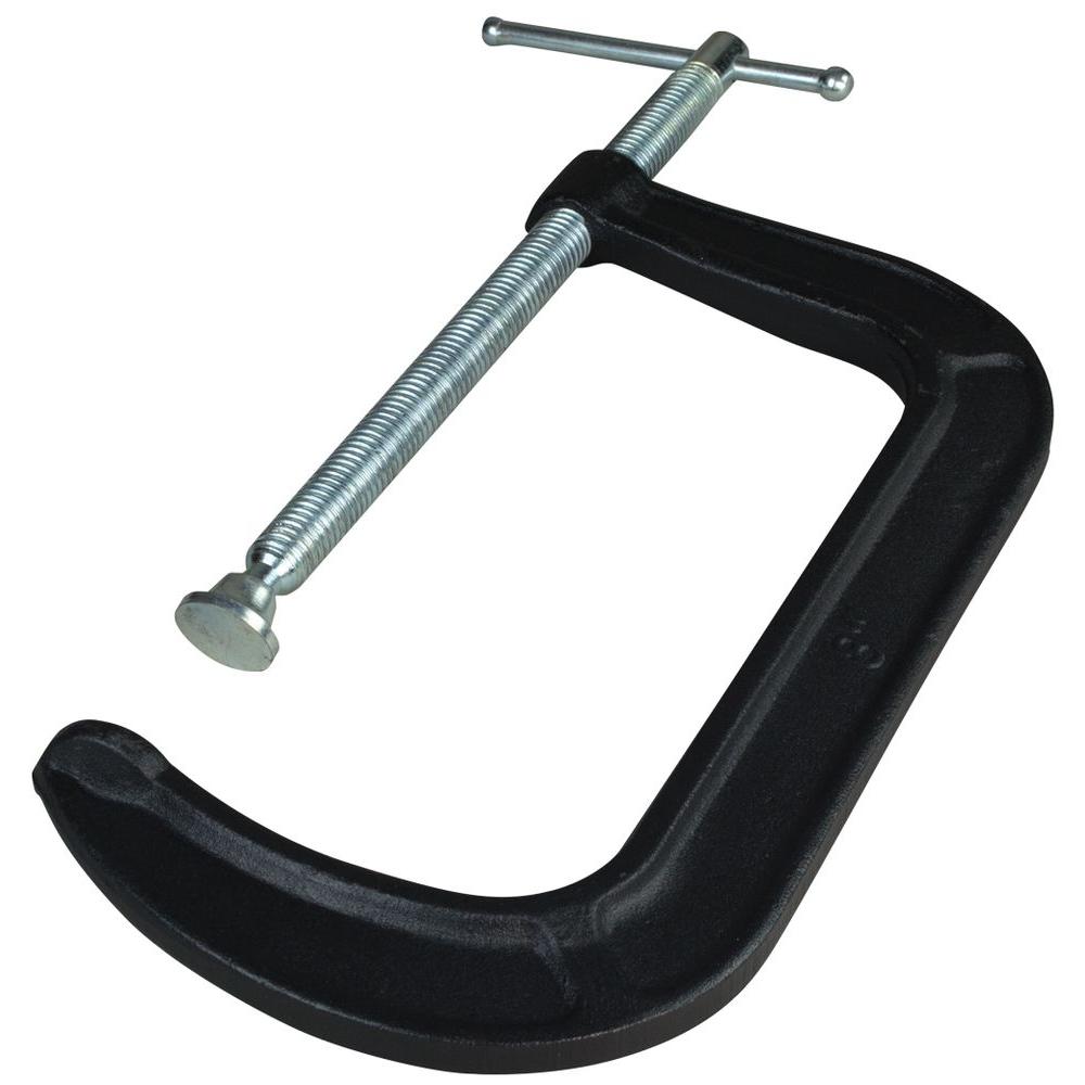 Bessey® CM80 CM Series Light-Duty Drop Forged C-Clamp, Black, 8" x 4"