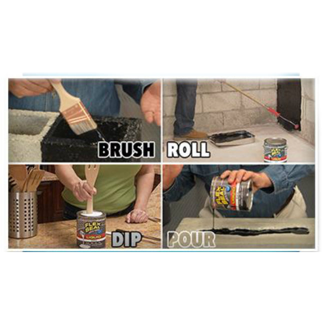 Flex Seal LFSBLKR32 Liquid Rubber Sealant Coating, Black Can, 32 oz.