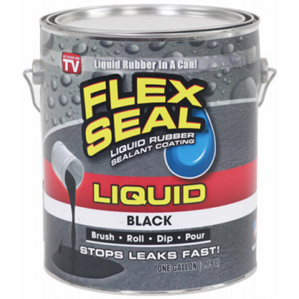 Flex Seal LFSBLKR01 Liquid Rubber Sealant Coating, Black Can, 1 Gallon
