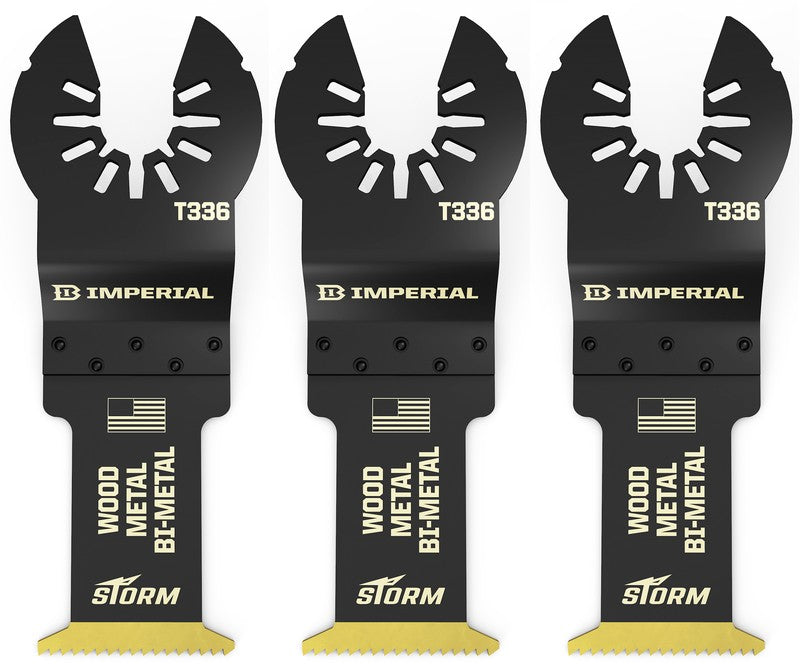 Imperial Blades IBOAT336-3 One-Fit Wood w/Nails BM Tin Storm Blade, 1-1/4", 3-Pk