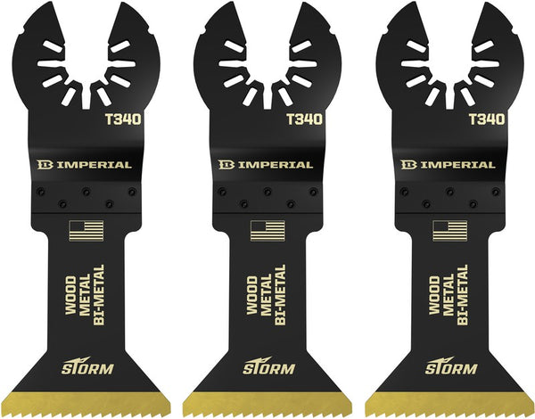 Imperial Blades IBOAT340-3 One-Fit Bi-Metal Tin Storm Blades, 1-3/4", 3-Pack