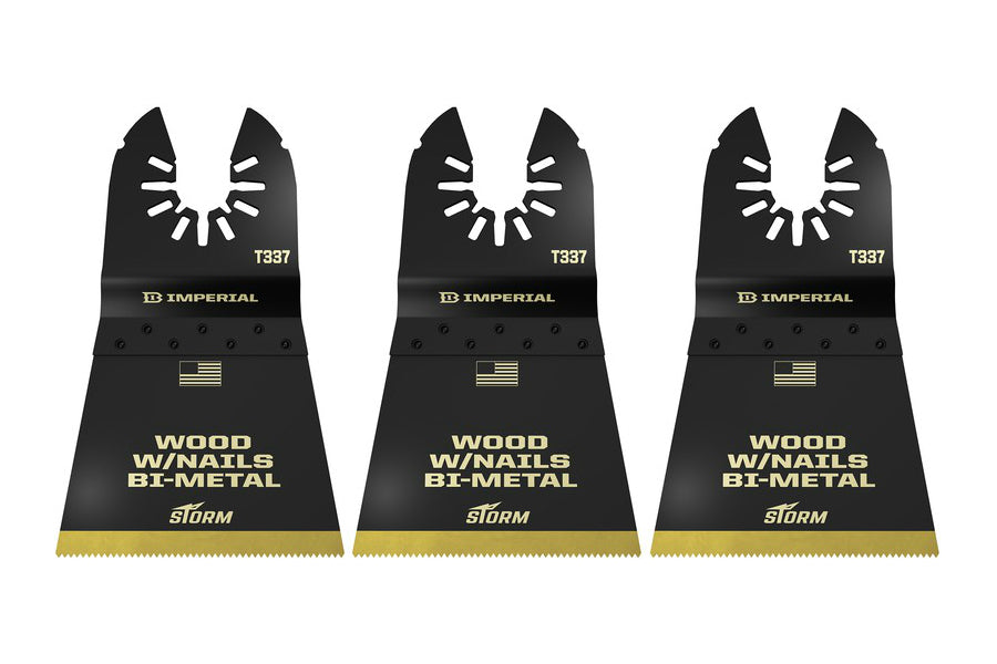 Imperial Blades IBOAT337-1 One-Fit Wood w/Nails BM Tin Storm Blade, 2-1/2", 3-Pk