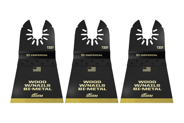 Imperial Blades IBOAT337-1 One-Fit Wood w/Nails BM Tin Storm Blade, 2-1/2", 3-Pk