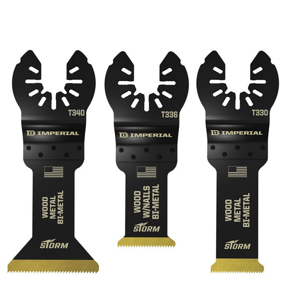 Imperial Blades IBOATV-3 One-Fit Bi-Metal Tin Storm Blades Variety 3-Pack