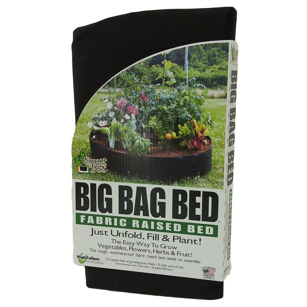 Smart Pot® 12100RB Big Bag Bed Original Fabric Raised Bed, Black, 100-Gallon