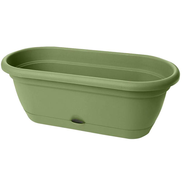 Bloem LWB1842 Lucca Self-Watering Plastic Window Box Planter, Living Green, 18"