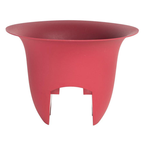 Bloem MR1212 Modica Plastic Round Railing Planter, Union Red, 12"