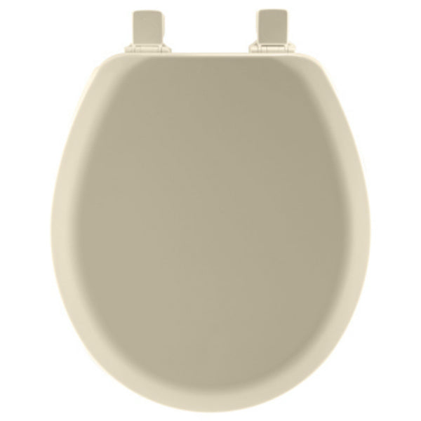 Mayfair 41EC-006 Round Molded Wood Toilet Seat w/Easy-Clean & Change Hinge, Bone