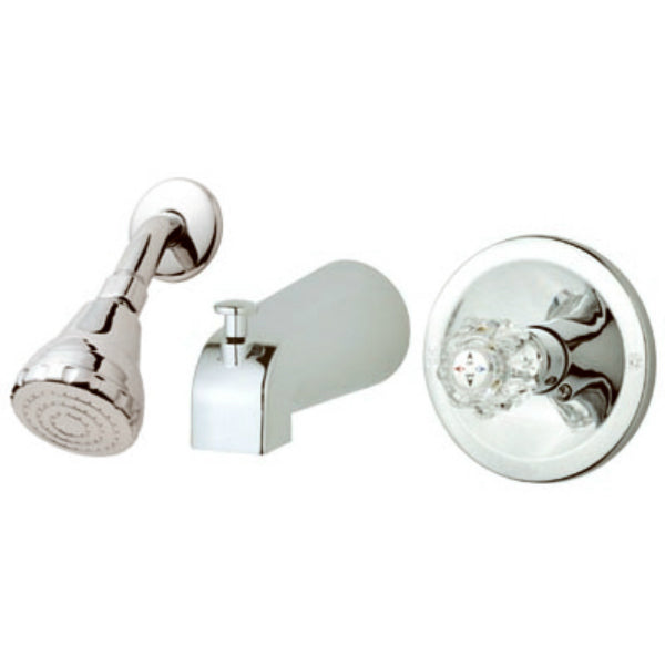 BayPointe™ 623205CA Single Acrylic Handle Tub & Shower Faucet, Chrome Finish