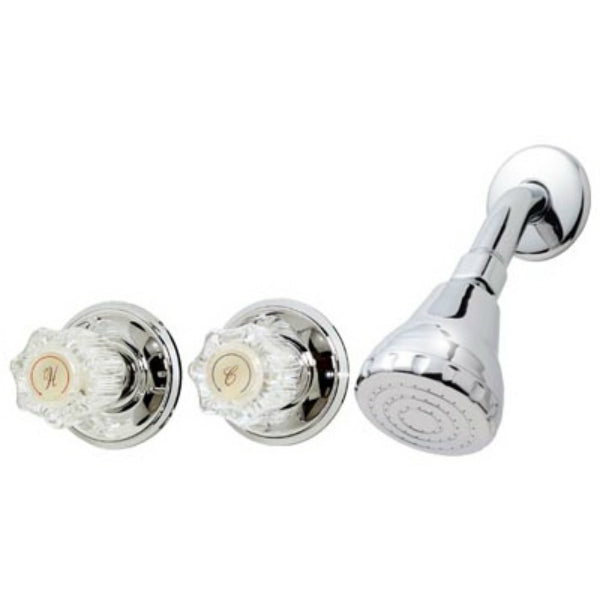 BayPointe™ 623445CA Two Acrylic Handle Shower Faucet, Basic Chrome Finish