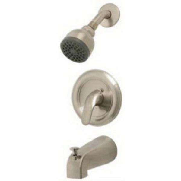 BayPointe™ 623316CA Single Metal Lever Handle Tub & Shower Faucet, Nickel Finish