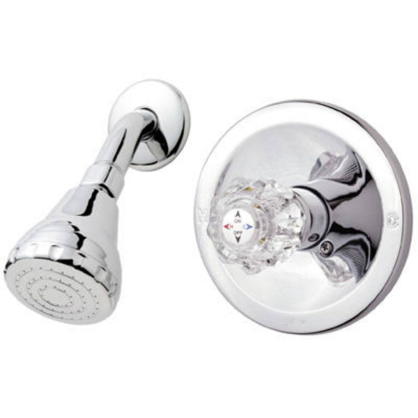 BayPointe™ 623266CA Single Acrylic Handle Shower Faucet, Chrome Finish