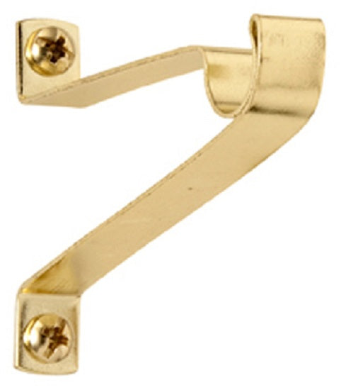 Kenny KN828 Cafe Rod Bracket for 2" Clearance, 7/16", Brass Finish