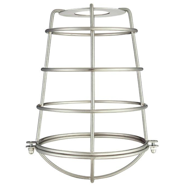 Westinghouse 85031 Cylindrical Metal Cage Shade, Brushed Nickel, 8"