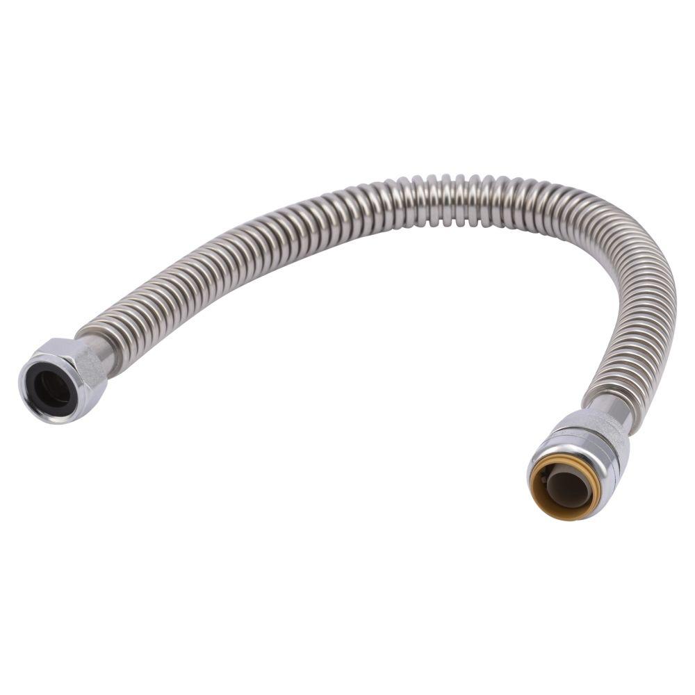 SharkBite® SS3088FLEX24LF Flexible Water Heater Connector, 3/4" x 3/4" FIP, 24"