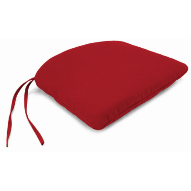 Jordan Manufacturing 9845-2569D Uptown Bistro Seat Cushion w/ Ties, Veranda Red