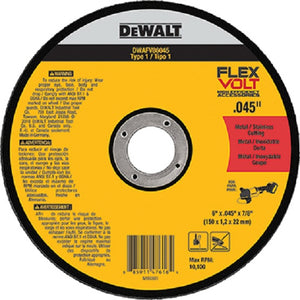 DeWalt® DWAFV86045 Flexvolt Metal Cutting Wheels, Type 1