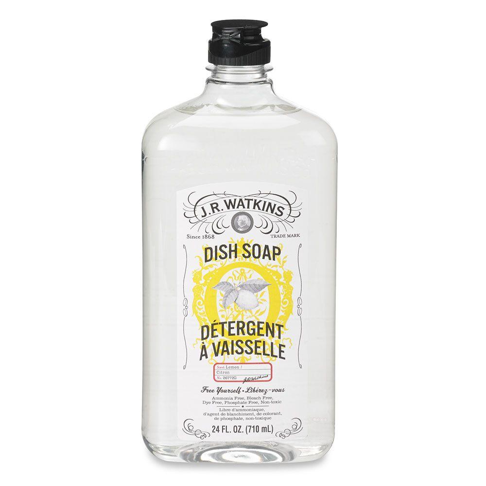 J.R. Watkins 26772 Liquid Dish Soap with Lemon Scent, 24 Ounce