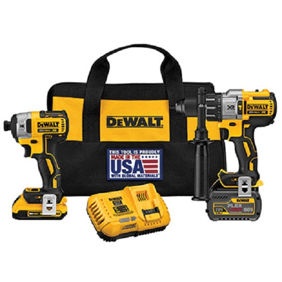 DeWalt DCK299D1T1 Lithium-Ion Hammer Drill & Impact Driver Combo Kit, 20V Max