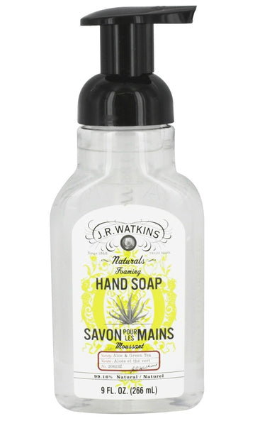 J.R. Watkins 20623 Foaming Hand Soap with Aloe & Green Tea Scent, 9 Oz