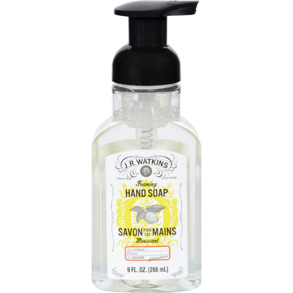 J.R. Watkins 20626 Foaming Hand Soap with Lemon Scent, 9 Oz
