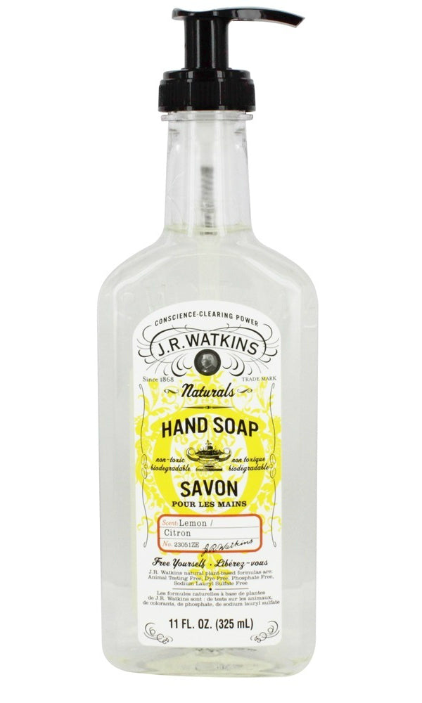 J.R. Watkins 23051 Liquid Hand Soap with Lemon Scent, 11 Oz