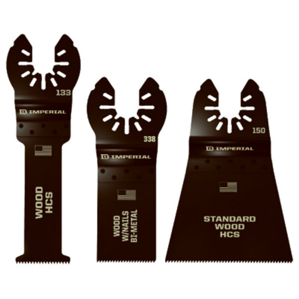 Imperial Blades IBOAV1-3 One Fit Oscillating Tool Blades, Variety 3-Pack