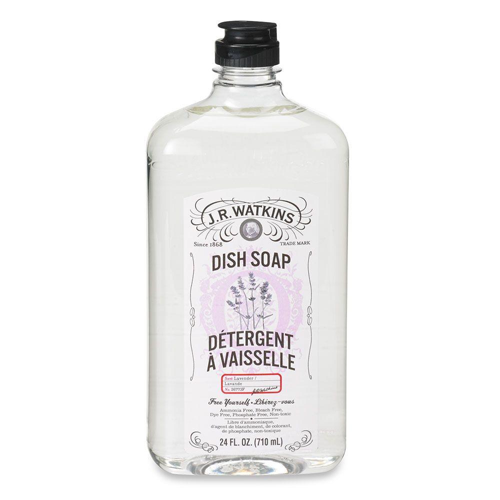 J.R. Watkins 26773 Liquid Dish Soap with Lavender Scent, 24 Oz